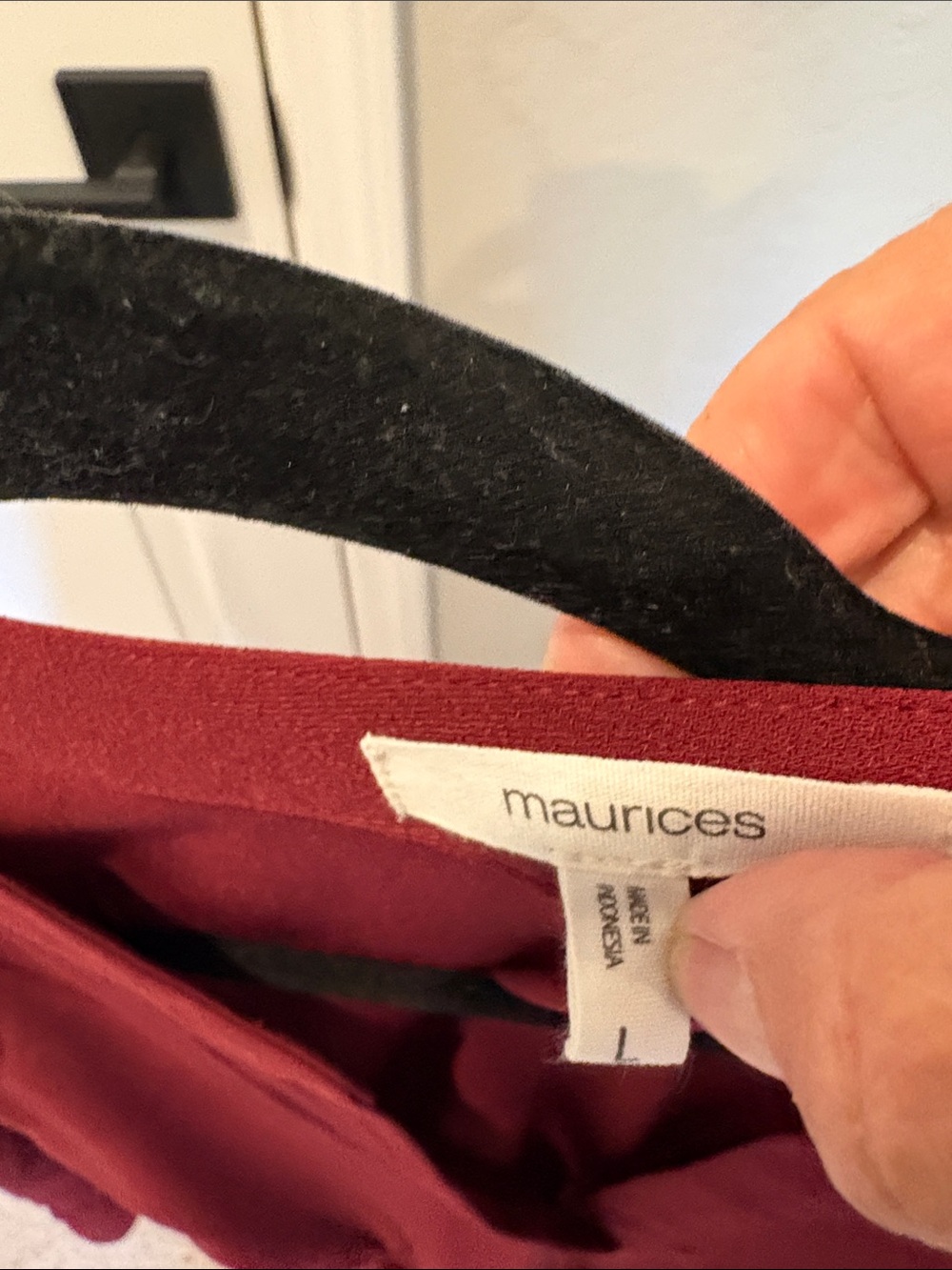 Maurices Wine Red Dress Large - Picture 3 of 8